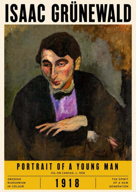 Isaac Grünewald Portrait of a Young Man No6 - Affiche