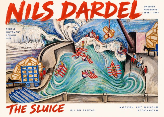 Nils Dardel The Sluice No2 - Affiche
