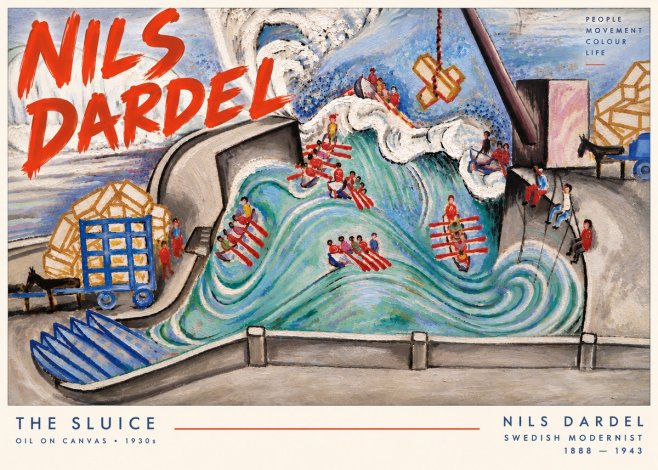 Nils Dardel The Sluice No6 - Affiche