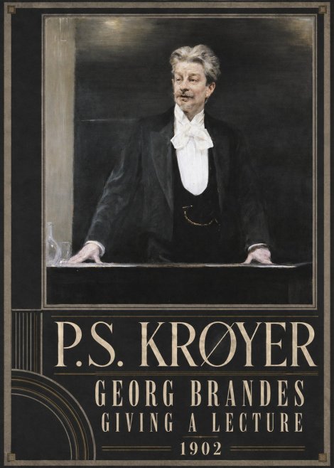 P.S. Krøyer Georg Brandes Giving a Lecture No3 - Affiche