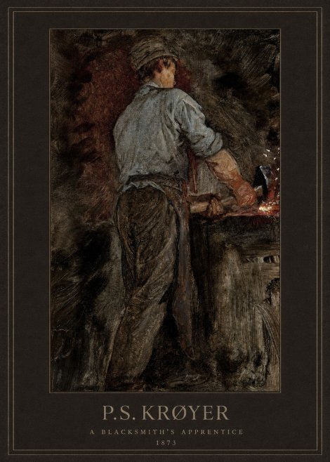 P.S. Krøyer A Blacksmith's Apprentice No3 - Affiche