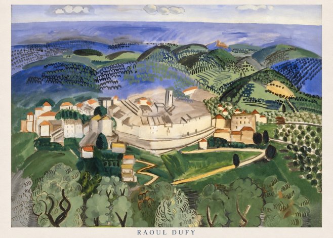 Raoul Dufy Vue De Vence No6 - Affiche
