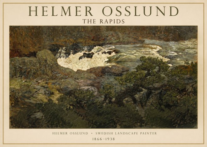 Helmer Osslund The Rapids No1 - Affiche