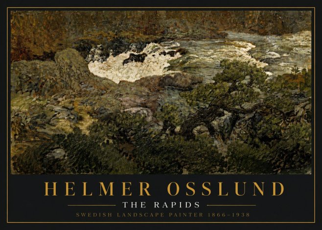 Helmer Osslund The Rapids No5 - Affiche