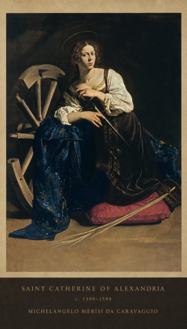 Michelangelo Merisi da Caravaggio Saint Catherine of Alexandria II No5 - Affiche