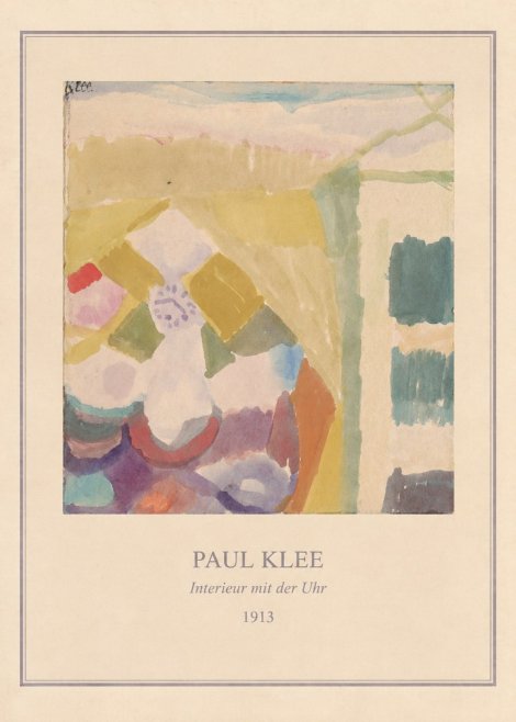 Paul Klee Interieur Mit Der Uhr I No3 - Affiche