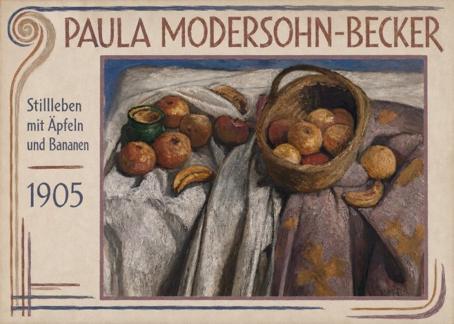 Paula Modersohn-Becker Stillleben Mit Äpfeln Und Bananen No1 - Affiche
