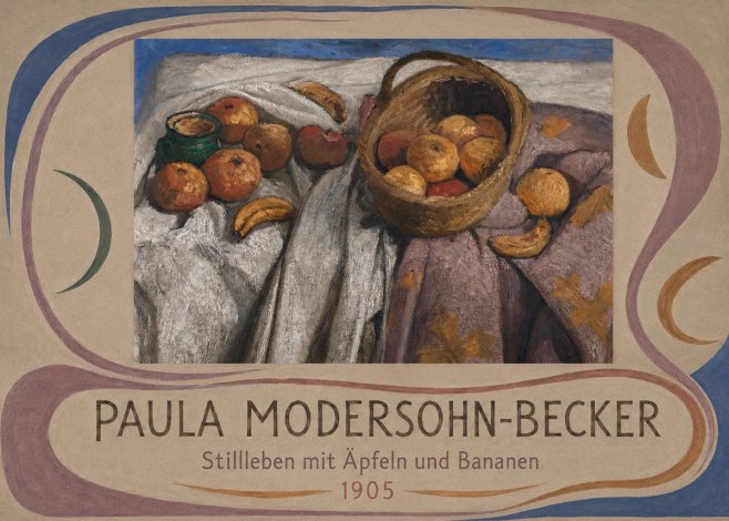 Paula Modersohn-Becker Stillleben Mit Äpfeln Und Bananen No5 - Affiche