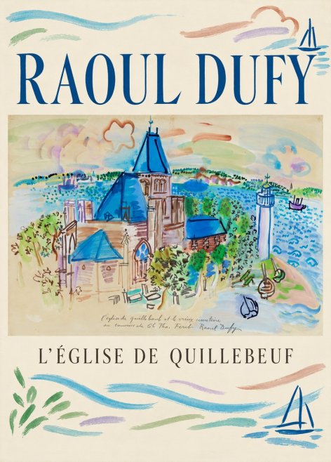 Raoul Dufy L'église De Quillebeuf No1 - Affiche
