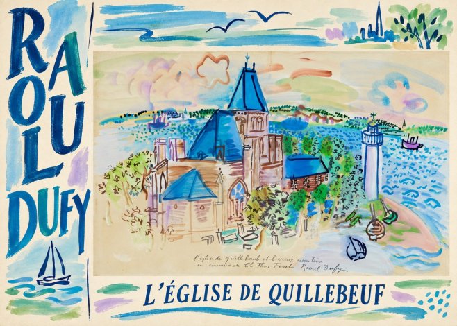 Raoul Dufy L'église De Quillebeuf No6 - Affiche