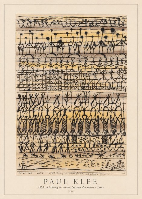 Paul Klee Ara. Kühlung in Einem Garten Der Heissen Zone No4 - Affiche