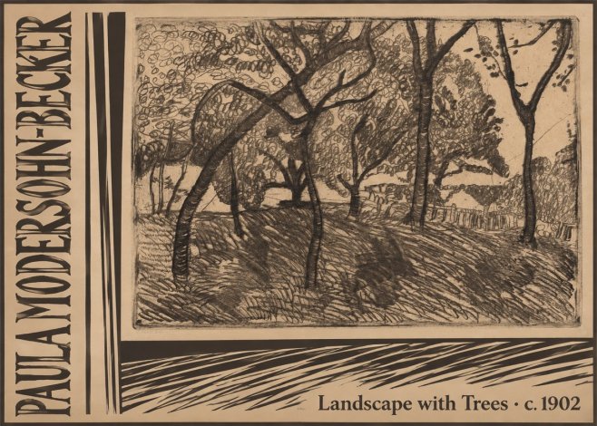 Paula Modersohn-Becker Landscape with Trees No3 - Affiche