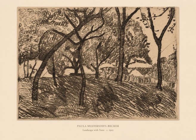 Paula Modersohn-Becker Landscape with Trees No6 - Affiche