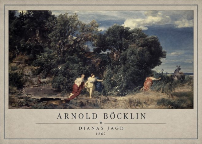 Arnold Böcklin Dianas Jagd No1 - Affiche