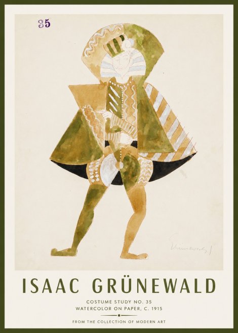 Isaac Grünewald Costume Study No. 35 No1 - Affiche