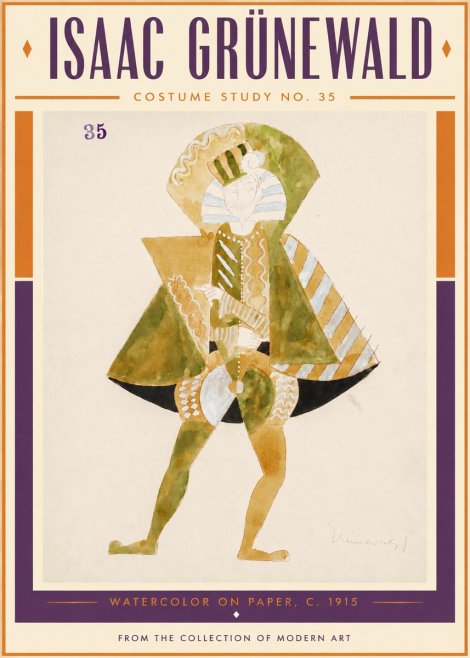 Isaac Grünewald Costume Study No. 35 No2 - Affiche
