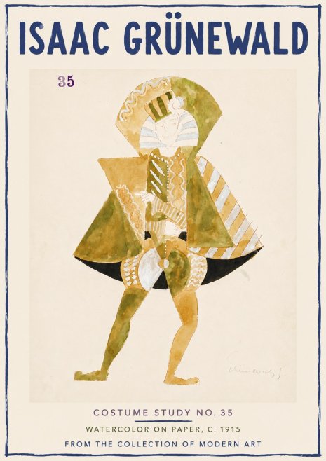 Isaac Grünewald Costume Study No. 35 No6 - Affiche