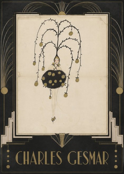 Charles Gesmar Figure with Hanging Orbs No2 - Affiche