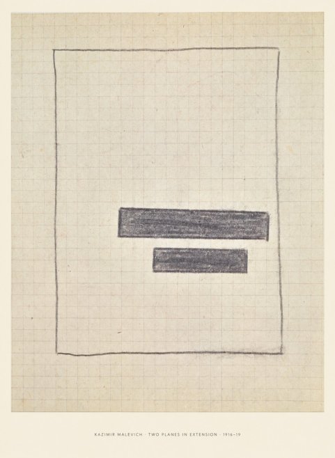 Kazimir Malevich Two Planes in Extension No6 - Affiche