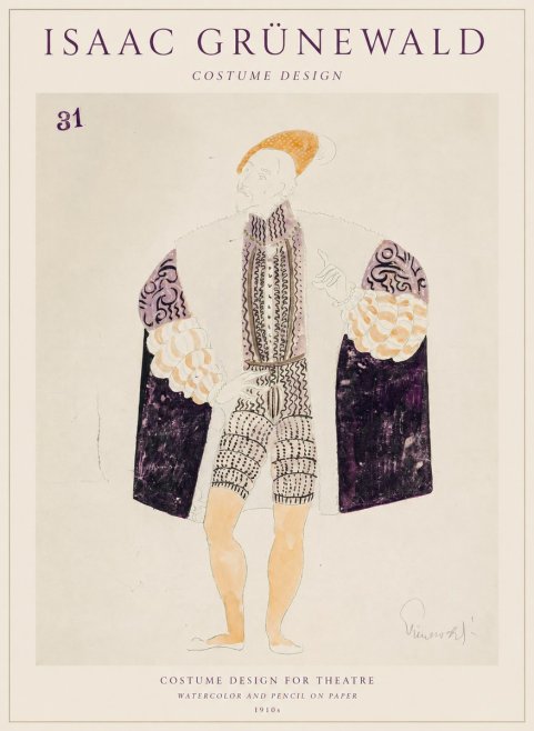 Isaac Grünewald Costume Design for Theatre No1 - Affiche
