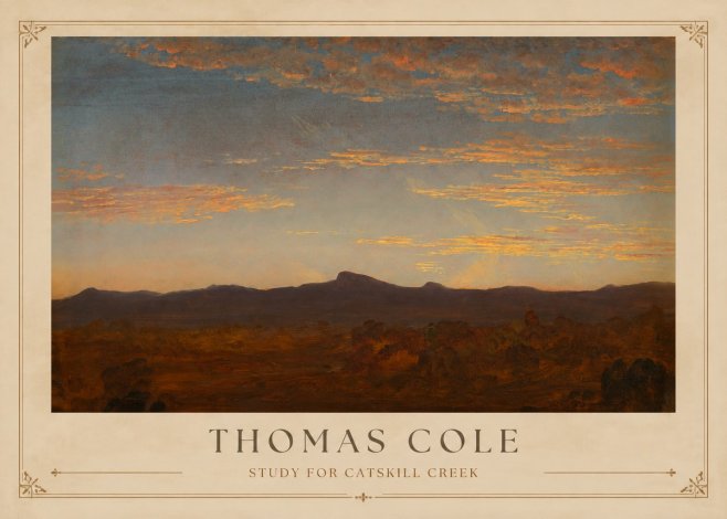 Thomas Cole Study for Catskill Creek II No1 - Affiche