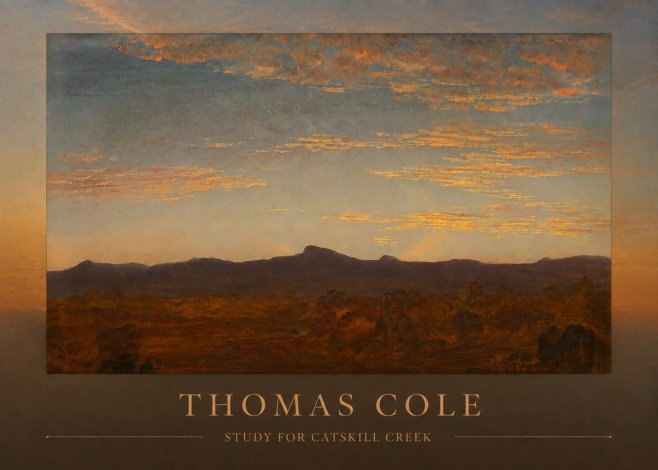 Thomas Cole Study for Catskill Creek II No3 - Affiche