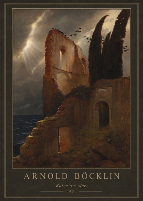 Arnold Böcklin Ruine Am Meer II No1 - Affiche