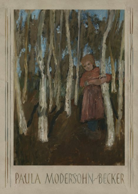 Paula Modersohn-Becker Girl in a Birch Forest No1 - Affiche