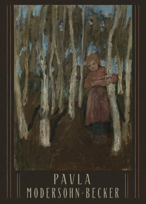 Paula Modersohn-Becker Girl in a Birch Forest No5 - Affiche