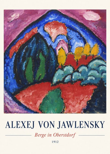 Alexej von Jawlensky Berge in Oberstdorf No3 - Affiche