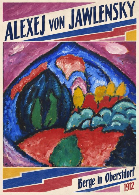 Alexej von Jawlensky Berge in Oberstdorf No6 - Affiche
