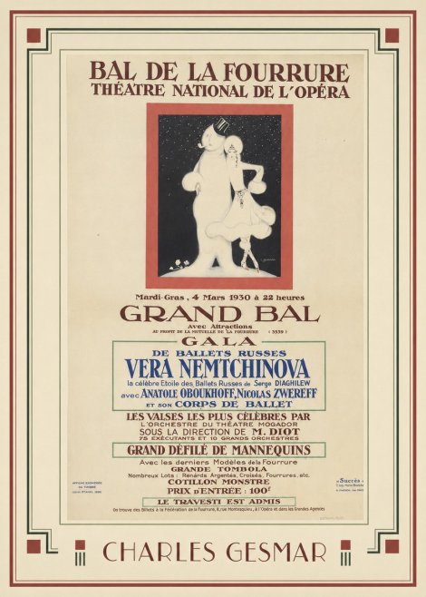Charles Gesmar Bal De La Fourrure III No1 - Affiche