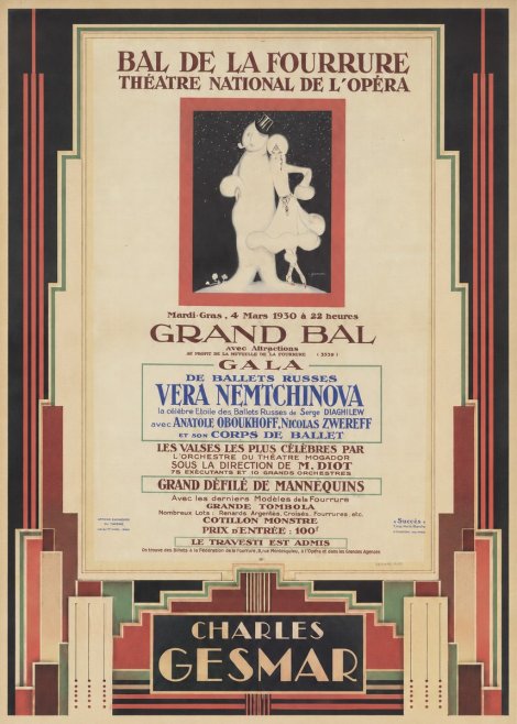 Charles Gesmar Bal De La Fourrure III No4 - Affiche