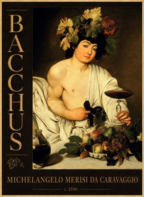 Michelangelo Merisi da Caravaggio Bacchus III No4 - Affiche
