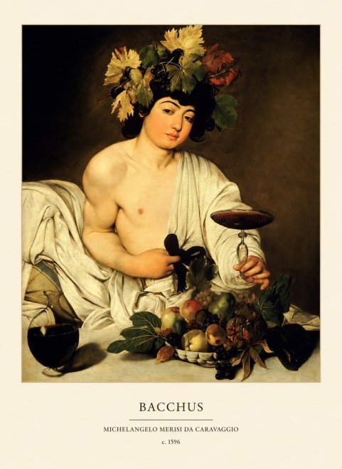Michelangelo Merisi da Caravaggio Bacchus III No6 - Affiche