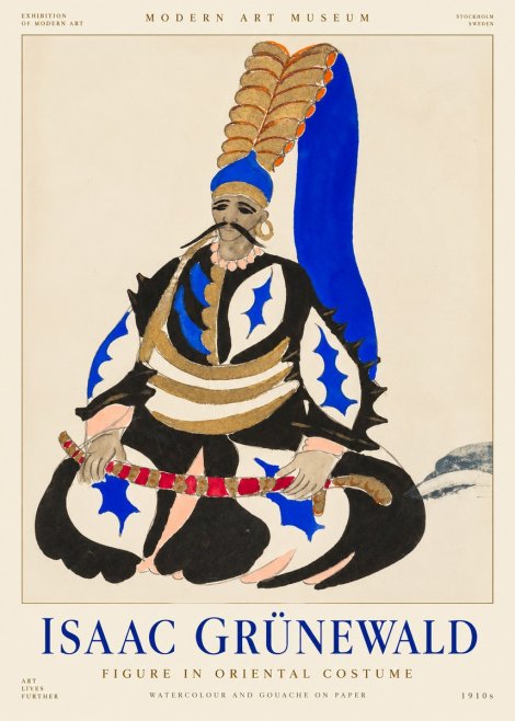 Isaac Grünewald Figure in Oriental Costume No1 - Affiche