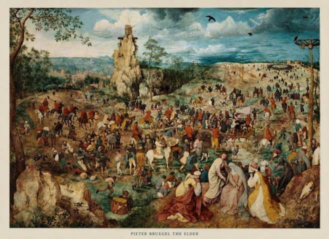 Pieter Bruegel The Procession to Calvary No6 - Affiche