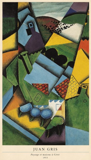Juan Gris Paysage Et Maisons À Céret No6 - Affiche