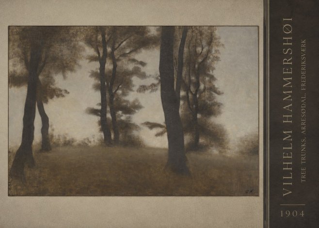 Vilhelm Hammershøi Tree Trunks, Arresødal, Frederiksværk No3 - Affiche
