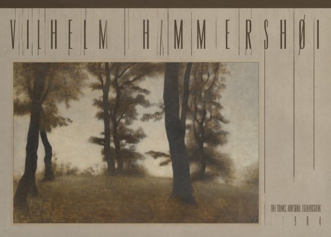 Vilhelm Hammershøi Tree Trunks, Arresødal, Frederiksværk No5 - Affiche