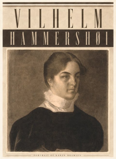 Vilhelm Hammershøi Portrait of Karen Bramsen No4 - Affiche