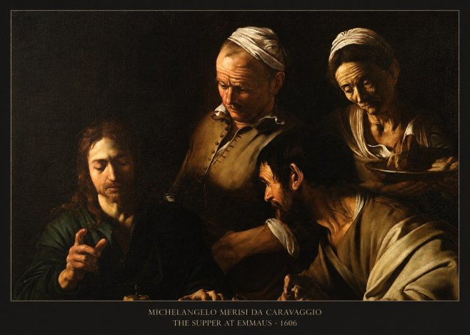 Michelangelo Merisi da Caravaggio The Supper at Emmaus I No6 - Affiche