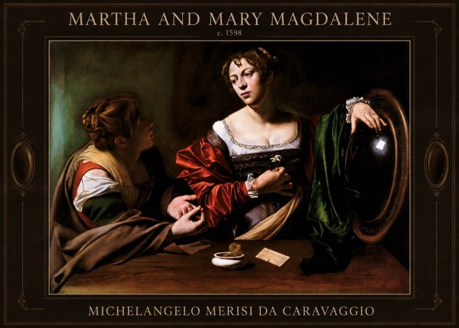 Michelangelo Merisi da Caravaggio Martha and Mary Magdalene No1 - Affiche
