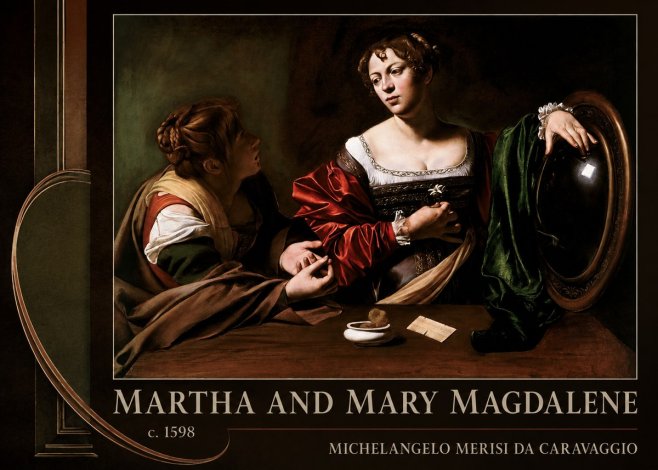 Michelangelo Merisi da Caravaggio Martha and Mary Magdalene No2 - Affiche