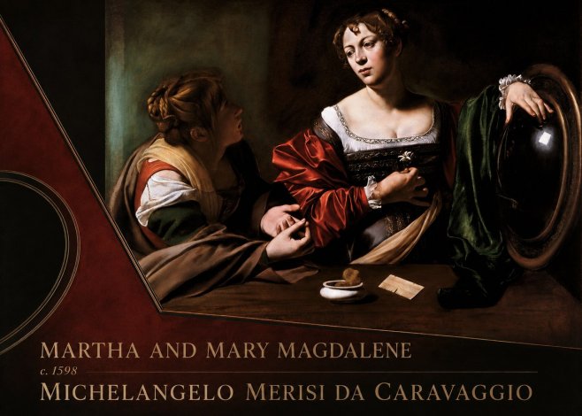 Michelangelo Merisi da Caravaggio Martha and Mary Magdalene No4 - Affiche