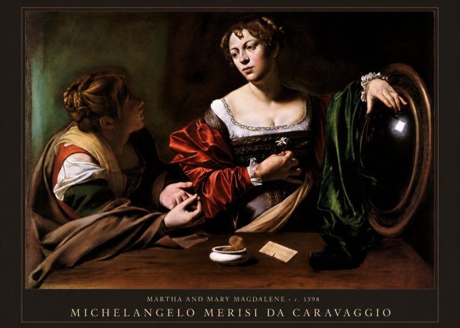 Michelangelo Merisi da Caravaggio Martha and Mary Magdalene No5 - Affiche