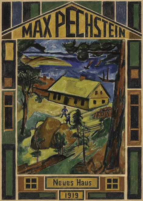 Max Pechstein Neues Haus No5 - Affiche