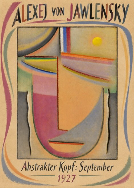 Alexej von Jawlensky Abstrakter Kopf: September No3 - Affiche