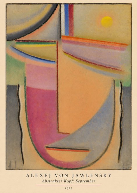 Alexej von Jawlensky Abstrakter Kopf: September No6 - Affiche