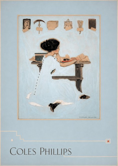 Coles Phillips Thinking of Him No3 - Affiche